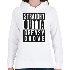 PRINTFASHION Greasy Grove - Női kapucnis pulóver - Fehér női pulóver, kardigán