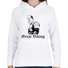 PRINTFASHION Great Viking - Női kapucnis pulóver - Fehér