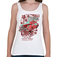 PRINTFASHION Green and red sedan - Női atléta - Fehér