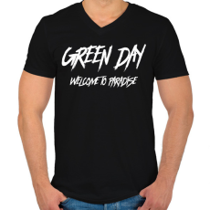 PRINTFASHION GREEN DAY 2 - Férfi V-nyakú póló - Fekete