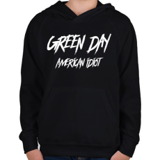 PRINTFASHION GREEN DAY 3 - Gyerek kapucnis pulóver - Fekete