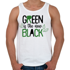 PRINTFASHION Green is the new Black - Férfi atléta - Fehér atléta, trikó