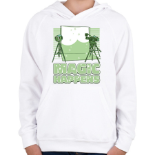 PRINTFASHION Green screen stúdió - Gyerek kapucnis pulóver - Fehér gyerek pulóver, kardigán