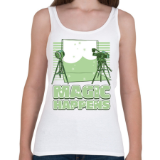 PRINTFASHION Green screen stúdió - Női atléta - Fehér női trikó