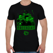 PRINTFASHION greenday - Férfi póló - Fekete férfi póló