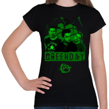 PRINTFASHION greenday - Női póló - Fekete női póló