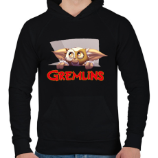 PRINTFASHION Gremlins - Férfi kapucnis pulóver - Fekete