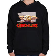 PRINTFASHION Gremlins - Gyerek kapucnis pulóver - Fekete