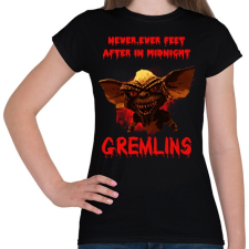 PRINTFASHION Gremlins - Női póló - Fekete női póló
