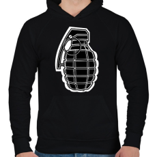 PRINTFASHION Grenade - Férfi kapucnis pulóver - Fekete