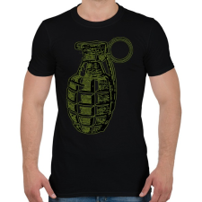 PRINTFASHION Grenade - Férfi póló - Fekete férfi póló