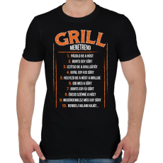 PRINTFASHION Grill menetrend - Férfi póló - Fekete