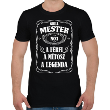 PRINTFASHION Grill mester - Férfi póló - Fekete férfi póló