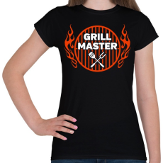PRINTFASHION Grill Mester - Női póló - Fekete