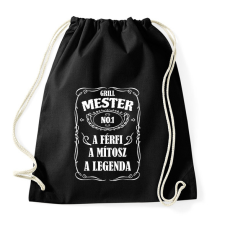 PRINTFASHION Grill mester - Sportzsák, Tornazsák - Fekete tornazsák
