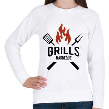 PRINTFASHION Grill - Női pulóver - Fehér női pulóver, kardigán