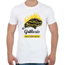 PRINTFASHION Grillezés mesterfokon - Férfi póló - Fehér férfi póló