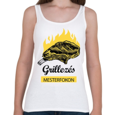 PRINTFASHION Grillezés mesterfokon - Női atléta - Fehér női trikó