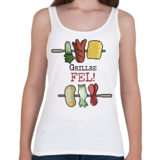PRINTFASHION Grillre fel! - Női atléta - Fehér