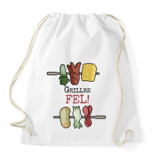PRINTFASHION Grillre fel! - Sportzsák, Tornazsák - Fehér tornazsák