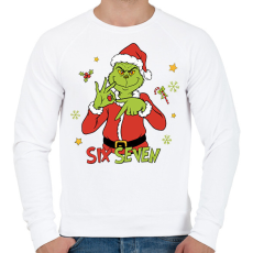 PRINTFASHION Grinch 67 - Férfi pulóver - Fehér