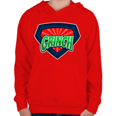 PRINTFASHION GRINCH - Gyerek kapucnis pulóver - Piros