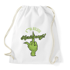 PRINTFASHION Grinch karácsony - Sportzsák, Tornazsák - Fehér tornazsák