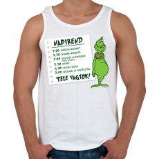 PRINTFASHION Grinch napirendje - Férfi atléta - Fehér