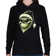 PRINTFASHION Grincs koponya - Női kapucnis pulóver - Fekete