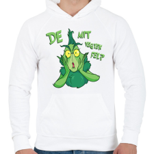 PRINTFASHION Grincs mit vegyek fel - Férfi kapucnis pulóver - Fehér férfi pulóver, kardigán