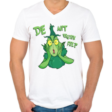 PRINTFASHION Grincs mit vegyek fel - Férfi V-nyakú póló - Fehér