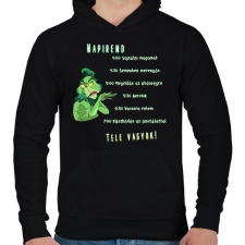 PRINTFASHION grincs napirendje - Férfi kapucnis pulóver - Fekete férfi pulóver, kardigán