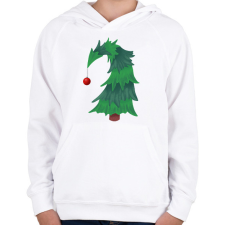 PRINTFASHION Grincsfa - Gyerek kapucnis pulóver - Fehér gyerek pulóver, kardigán