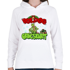 PRINTFASHION Grincskari - Női kapucnis pulóver - Fehér