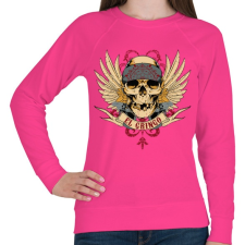 PRINTFASHION Gringo koponya - Női pulóver - Fukszia női pulóver, kardigán