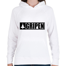 PRINTFASHION Gripen - fekete - Női kapucnis pulóver - Fehér