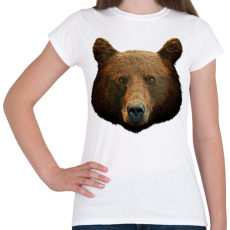 PRINTFASHION Grizzly fej - Női póló - Fehér