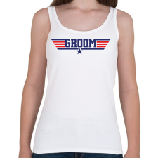 PRINTFASHION Groom - Top gun - Női atléta - Fehér női trikó