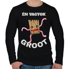 PRINTFASHION Groot - Férfi hosszú ujjú póló - Fekete
