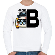 PRINTFASHION group b rally - Férfi pulóver - Fehér