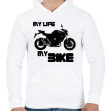 PRINTFASHION gsr - Férfi kapucnis pulóver - Fehér férfi pulóver, kardigán