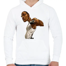 PRINTFASHION GTA - CJ - Férfi kapucnis pulóver - Fehér férfi pulóver, kardigán