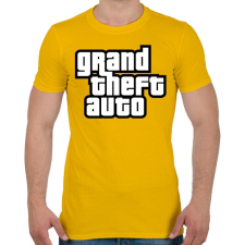 PRINTFASHION GTA - Férfi póló - Sárga férfi póló