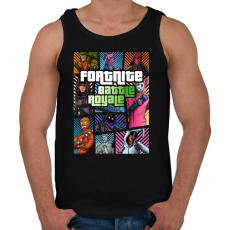 PRINTFASHION GTA Fortnite - Férfi atléta - Fekete
