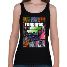 PRINTFASHION GTA Fortnite - Női atléta - Fekete