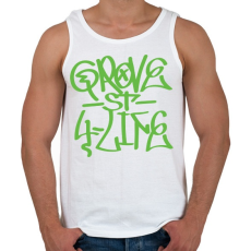 PRINTFASHION GTA - Grove Street Graffiti - Férfi atléta - Fehér
