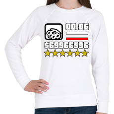 PRINTFASHION Gta Hud - Női pulóver - Fehér