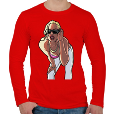 PRINTFASHION GTA ikon - Férfi hosszú ujjú póló - Piros