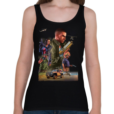 PRINTFASHION GTA karakterek #1 - Női atléta - Fekete