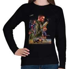 PRINTFASHION GTA karakterek #1 - Női pulóver - Fekete női pulóver, kardigán
